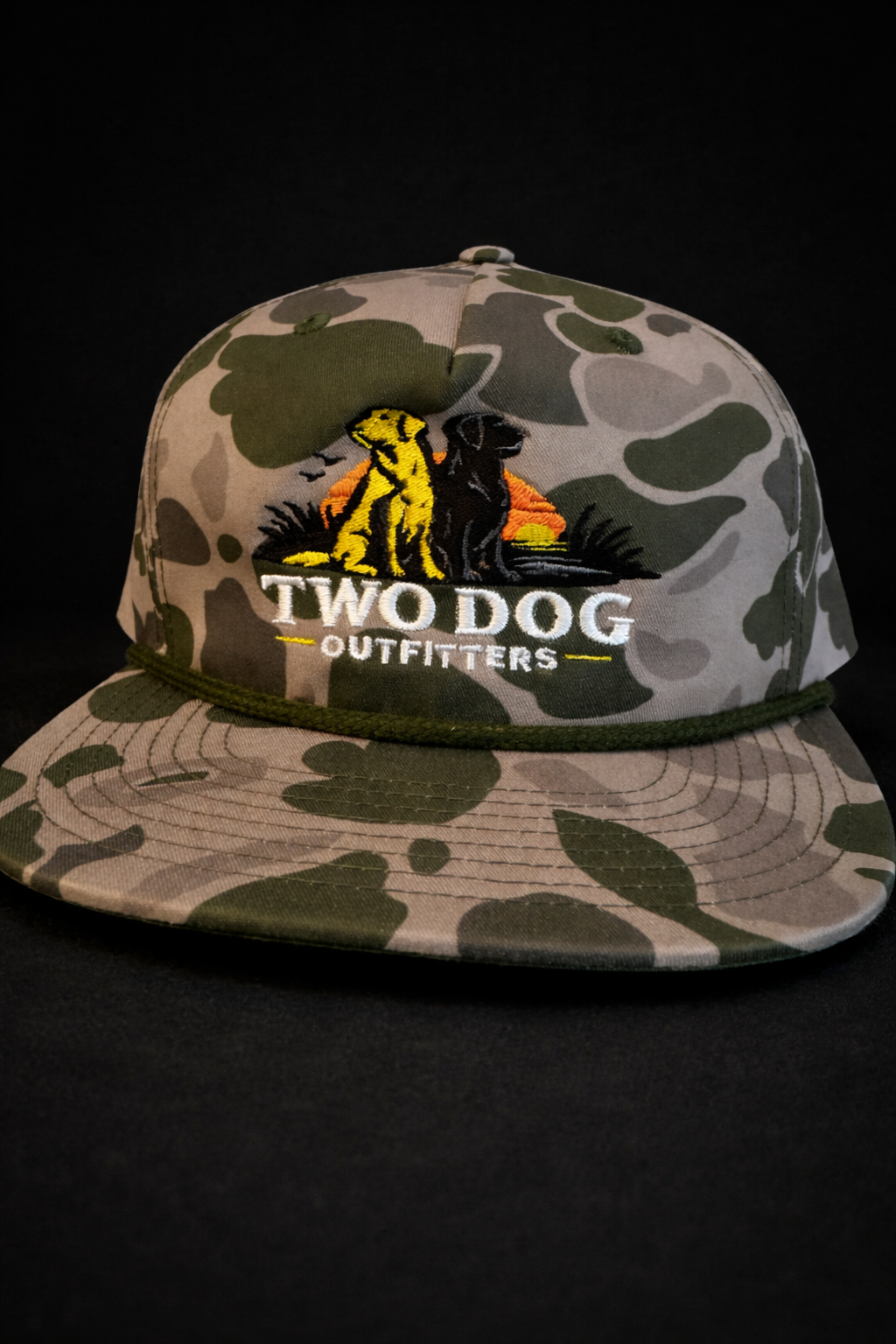 Two Dog Logo Marsh Camo